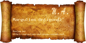Margulies Antigoné névjegykártya
